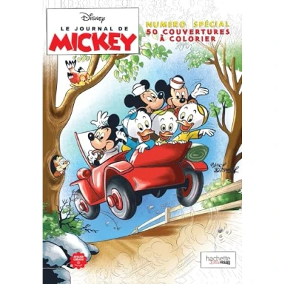 Afbeelding van Disney Le Journal de Mickey Numero special 50 couvertures a Colorier Kleuren voor volwassenen Hachette Heroes