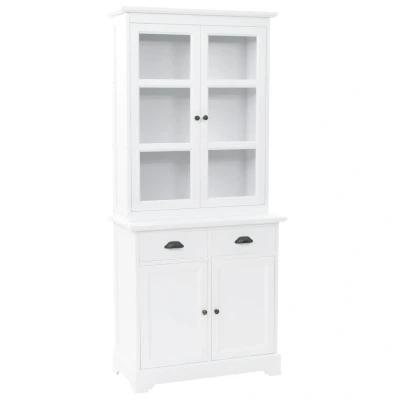 Afbeelding van Buffetkast met 4 deuren 80x40x180 cm MDF en grenenhout