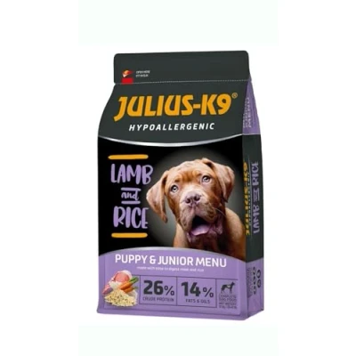 Afbeelding van Julius K9 Lamb &amp; Rice Hypoallergeen hondenvoer voor pups en jonge honden hondenbrokken op lam rijst basis geschikt alle rassen 12kg