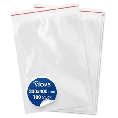 Afbeelding van Baggies 100 zakjes met ritssluiting, 300 x 400 mm, 30 40 cm, 8µ druksluiting