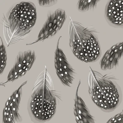 Afbeelding van Ppd Feathers Napkin 33x33