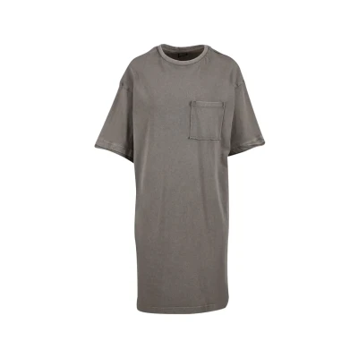 Afbeelding van Urban Classics Washed Jerseyjurk, Dames, Maat: Medium, Steelgrey
