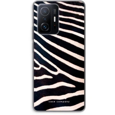 Afbeelding van Case Company® hoesje geschikt voor Xiaomi 11T Pro Zebra Soft Cover Telefoonhoesje Bescherming aan alle Kanten en Schermrand