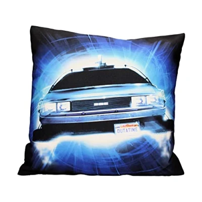 Afbeelding van Sierkussen Back To The Future Delorean Roads Square Multicolor