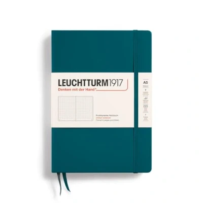 Afbeelding van Leuchtturm1917 A5 Medium Notitieboek Hardcover Dotted Pacific Green Overig