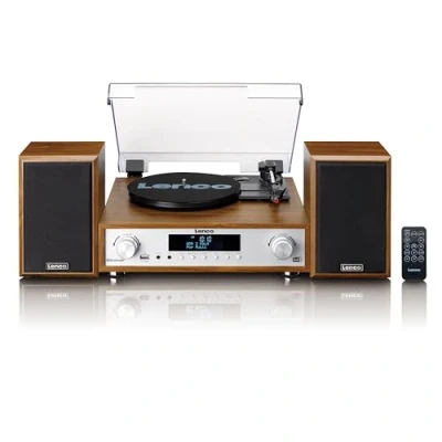 Afbeelding van Lenco MC 160WD HiFi Stereo set met platenspeler, DAB+/FM radio en Bluetooth® Hout