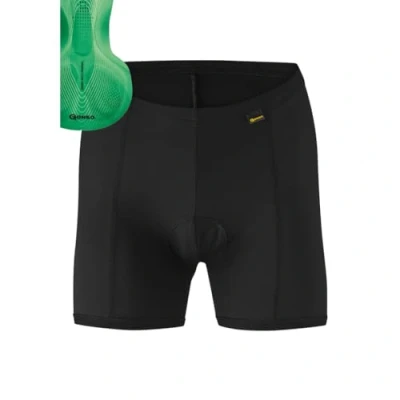 Afbeelding van Gonso Fietsonderbroek Sitivo U Dames Polyamide Zwart/groen Mt 36