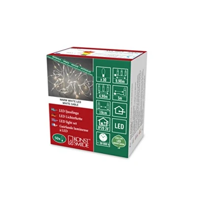 Afbeelding van Konstsmide 6386 102 Motief lichtketting Druppel Binnen werkt op het lichtnet Aantal lampen 50 LED Warmwit Verlichte lengte: 4.9 m