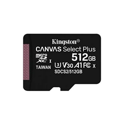 Afbeelding van Kingston 512GB microSDHC Canvas Select Plus 100R A1 C10 Single Pack zonder Adapter