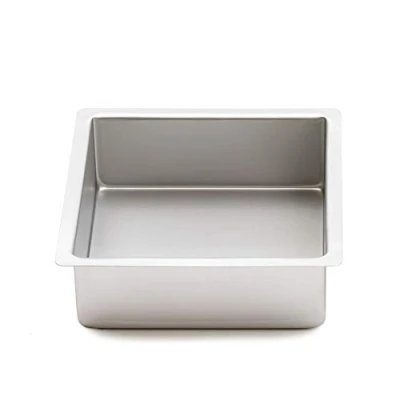 Afbeelding van Vierkante aluminium bakvorm 7.5cm hoog, 35cm Decora