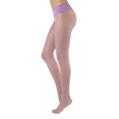 Afbeelding van CALZITALY Trasparente Naadloze panty met stippen, dames, S, M, L, XL, XXL, zwart, blauw, huidskleur, bruin, 15 den, gemaakt in Italië, Lila.
