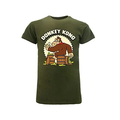 Afbeelding van Fashion UK Donkey Kong Super Mario Bros origineel T shirt donkergroen, Groen