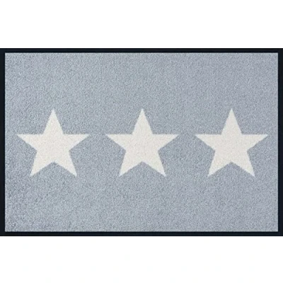 Afbeelding van Kleen Tex Deurmat Wash&amp;Dry Stars Grey 40 x 60cm