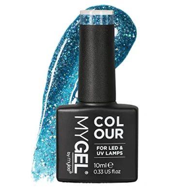 Afbeelding van Mylee Gel Nagellak 10ml [Out of the blue] UV/LED Gellak Nail Art Manicure Pedicure, Professioneel &amp; Thuisgebruik [Bold Glitters Range] Langdurig en gemakkelijk aan te brengen