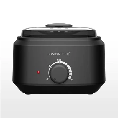 Afbeelding van Elektrische waxverwarmer voor professionele ontharing, hete wasmachine ontharing thuis, geschikt gezicht, armen, oksels en benen, 500 ml, model HR101 (zwart)