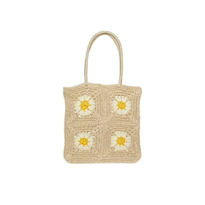 Afbeelding van PIECES Pckilona Straw Shopper Sww damestas, natuur, één maat, EU, beige, eenheidsmaat, Beige