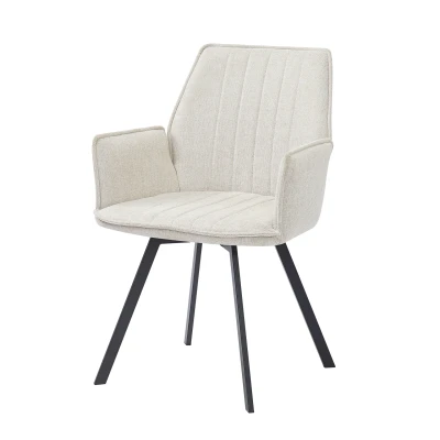 Afbeelding van Louise draaibare eetkamerstoel beige