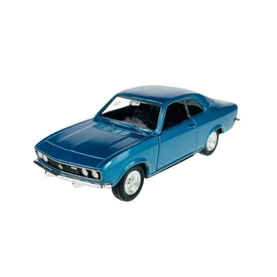 Afbeelding van Welly 1970 Opel Manta A Blauw ca. 1/34 1/39 Metalen model