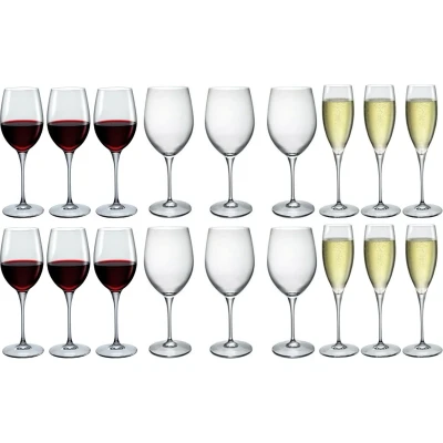 Afbeelding van Bormioli Rocco Wijnglazenset Premium (Wijnglazen &amp; Champagneglazen) 18 delig