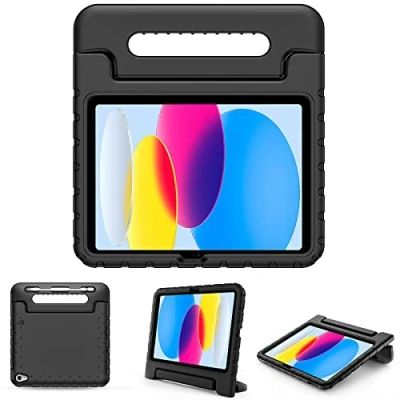Afbeelding van ProCase Beschermhoes voor kinderen met standaard iPad 10. Genaration 10,9 inch 2022 model A2696 A2757, ultralicht, schokbestendig, robuust, kinderen, handvat, functie