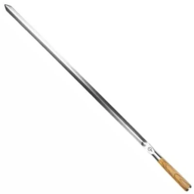 Afbeelding van Forged BBQ Spies Churrasco Olijfhout / Staal V vorm 50cm