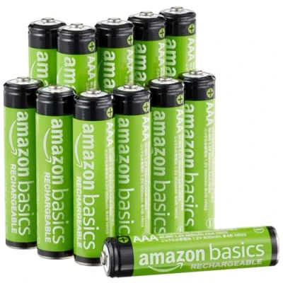 Afbeelding van Amazon Basics oplaadbare AAA batterijen, voorgeladen, 12 stuks