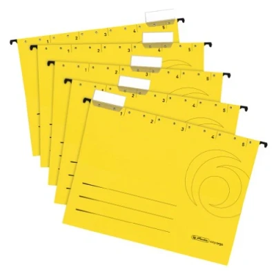 Afbeelding van Herlitz 5874672 hangmap, 5 stuks, kleur geel