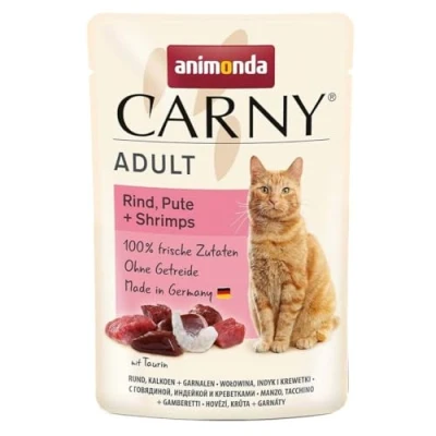 Afbeelding van ANIMONDA Carny Adult Beef, turkey and shrimps nat kattenvoer 85g
