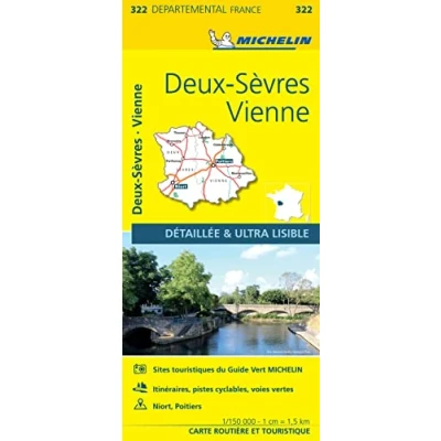 Afbeelding van Michelin 322 Wegenkaart Deux Sevres, Vienne