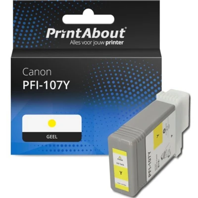 Afbeelding van Huismerk Canon PFI 107Y Inktcartridge Geel