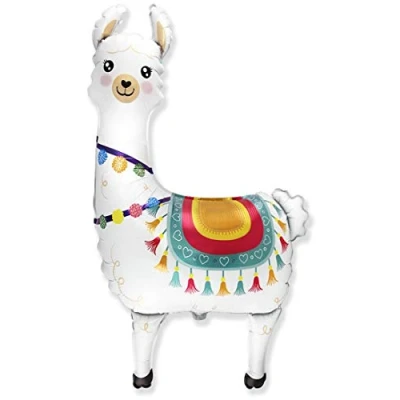 Afbeelding van Ballonim Lama ballon XXL reuzenballon ca. 80 cm verjaardagsdecoratie folieballon Happy Birthday feestdecoratie