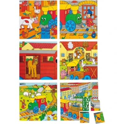 Afbeelding van Woody Blokkenpuzzel lokomotief 93005
