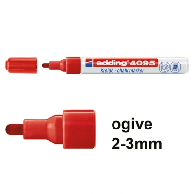 Image de edding 4095 window marker, pointe ogive, rouge