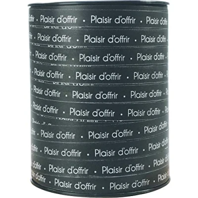 Afbeelding van Clairefontaine 602129C een spoel bolduc lint om cadeau te geven 250 m x 10 mm zwart wit decoratief lint, doe het zelf, geschenkverpakking
