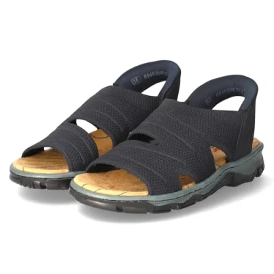 Afbeelding van Rieker Outdoorsandalen, Dames, Maat: 38, Bleu Kunststof