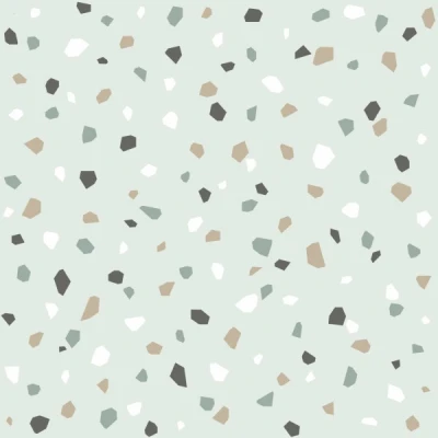 Afbeelding van ESTAhome behang terrazzo mintgroen, wit en grijs 139036 0,53 x 10,05 m