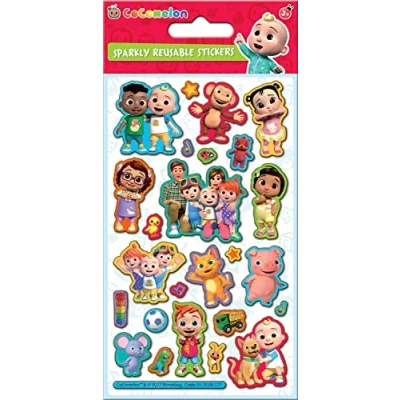 Afbeelding van Paper Projects CoComelon JJ 01.70.06.177 Herbruikbare glitterstickerset, officieel gelicentieerd product, eenheidsmaat