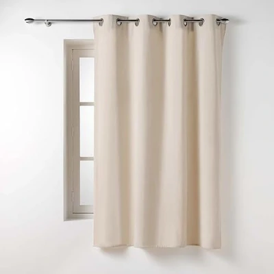 Afbeelding van Douceur d&#039;Intérieur, Gordijn met oogjes (135 x 180 cm) Twily linnen, gerecycled katoen/polyester