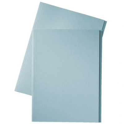 Image de Esselte chemise en carton avec bord décalé de 10 mm folio (100 chemises) bleu