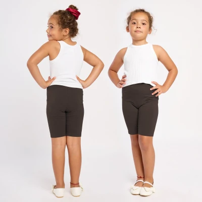 Afbeelding van Merry Style MS MS10 132 LE Meisjes Leggings Sport Vrijetijdsbroek Kort Viscose Sporbroek Yogabroek Bruin 128