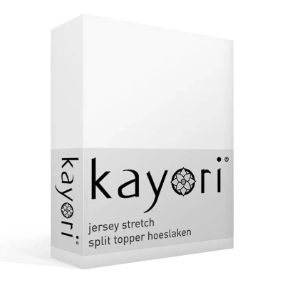 Afbeelding van Kayori Shizu Splittopper Hoeslaken stretch Jersey Wit 180/200 220 180/200,180/210,180/220 (Kleur: Wit)