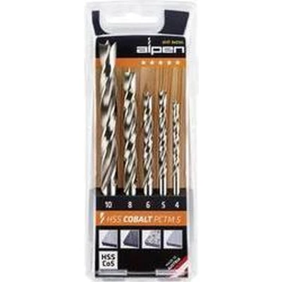 Afbeelding van Alpen 0063300005100 Hout spiraalboorset 5 delig 4 mm, 6 8 10 mm 1 stuk(s)