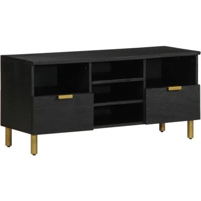 Afbeelding van vidaXL Tv meubel 100x33x46 cm bewerkt hout zwart