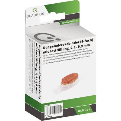 Afbeelding van Quadrios 1905C134 Draadconnector Flexibel: 0.50 0.90 mm² Massief: Aantal polen: 4 10 stuk(s) Rood