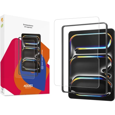 Afbeelding van Accezz Screenprotector Geschikt voor iPad Pro 13 (2024) M4 Glass + Applicator tablet