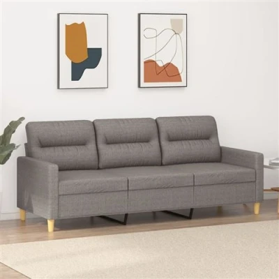 Afbeelding van Driezitsbank 180 cm stof taupe