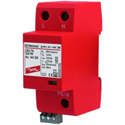 Afbeelding van DEHN 941205 DEHNshield DSH TN 255 Typ 1+2 Combi afleider Overspanningsbeveiliging voor: Verdeelkast 25 kA 1 stuk(s)
