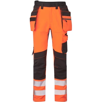Afbeelding van DX4 Hi Vis Broek met afneembare holsterzakken maat 46, Orange/Black