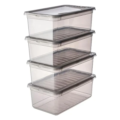 Afbeelding van keeeper Opbergdozen met Air Control System, 4 delige set, x 5,6 l, Bea, Transparant (Crystal Grey)