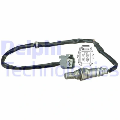 Afbeelding van DELPHI ES20518 12B1 Lambdasonde Planarsonde, Verwarmd HONDA: CIVIC 7 Hatchback